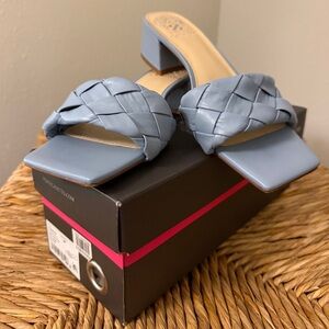 Vince Camuto Size 8 Shoes Blue Sandal Slides with Heel-Preowned